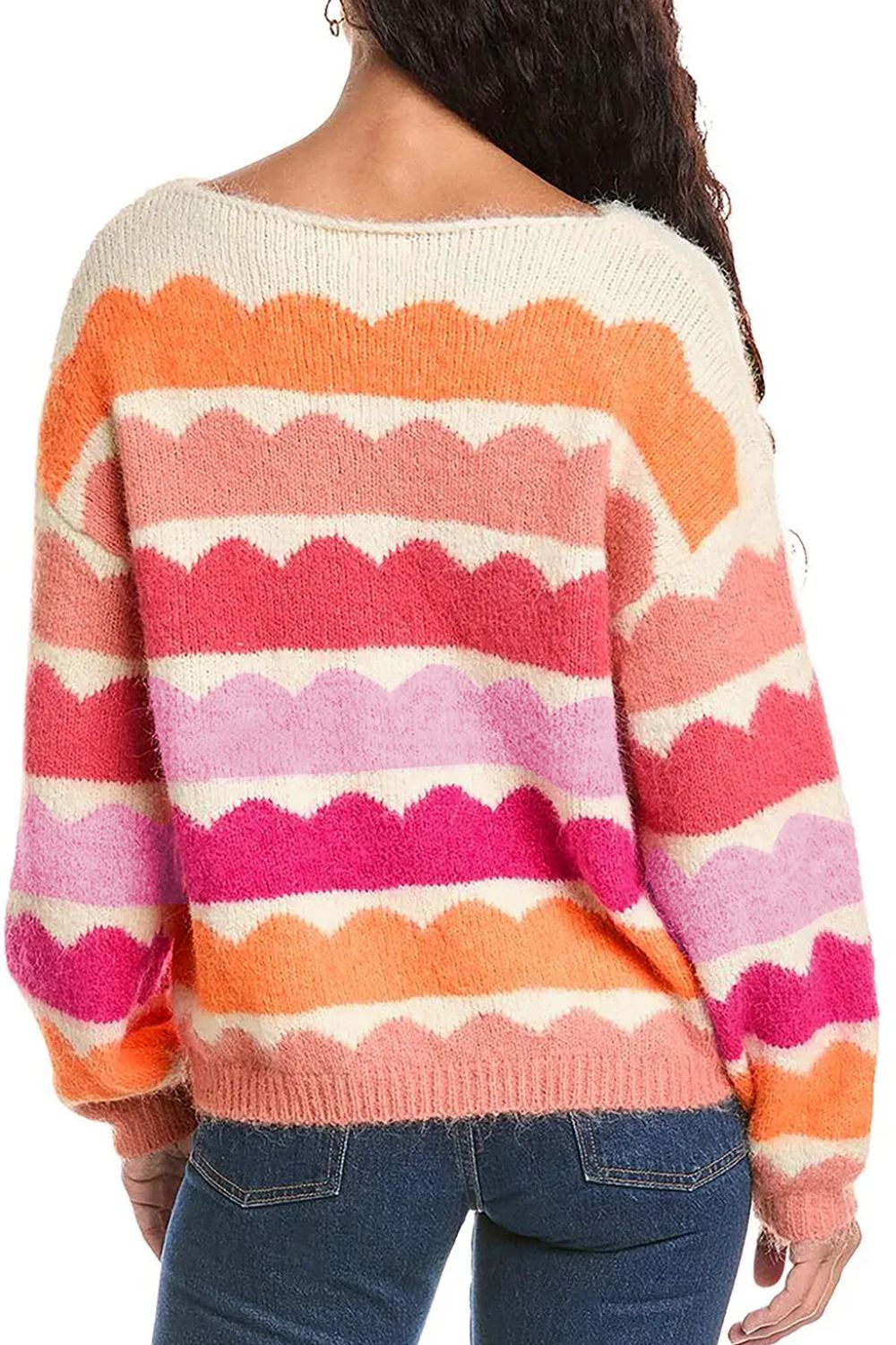 Boat Neck Long Sleeve Sweater - Loulou Boutique