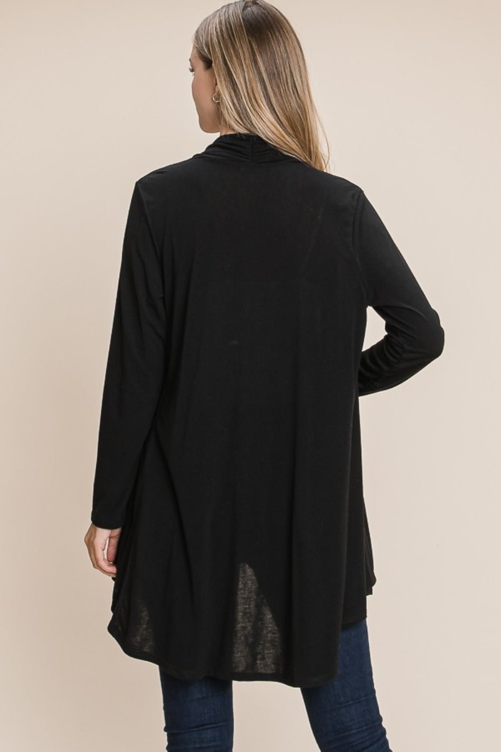 BOMBOM Open Front Long Sleeve Cardigan - Loulou Boutique
