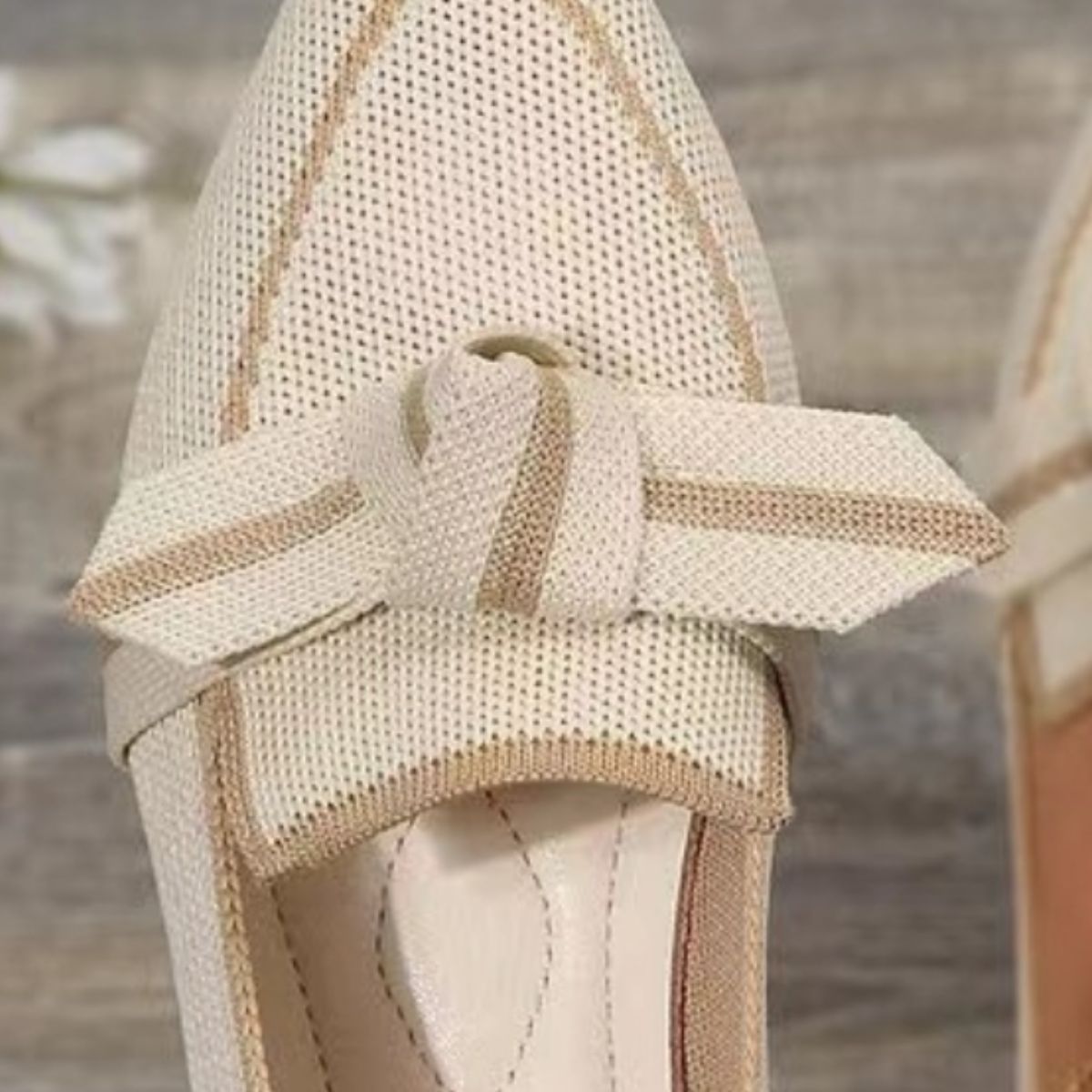 Bow Contrast Trim Point Toe Loafers - Loulou Boutique