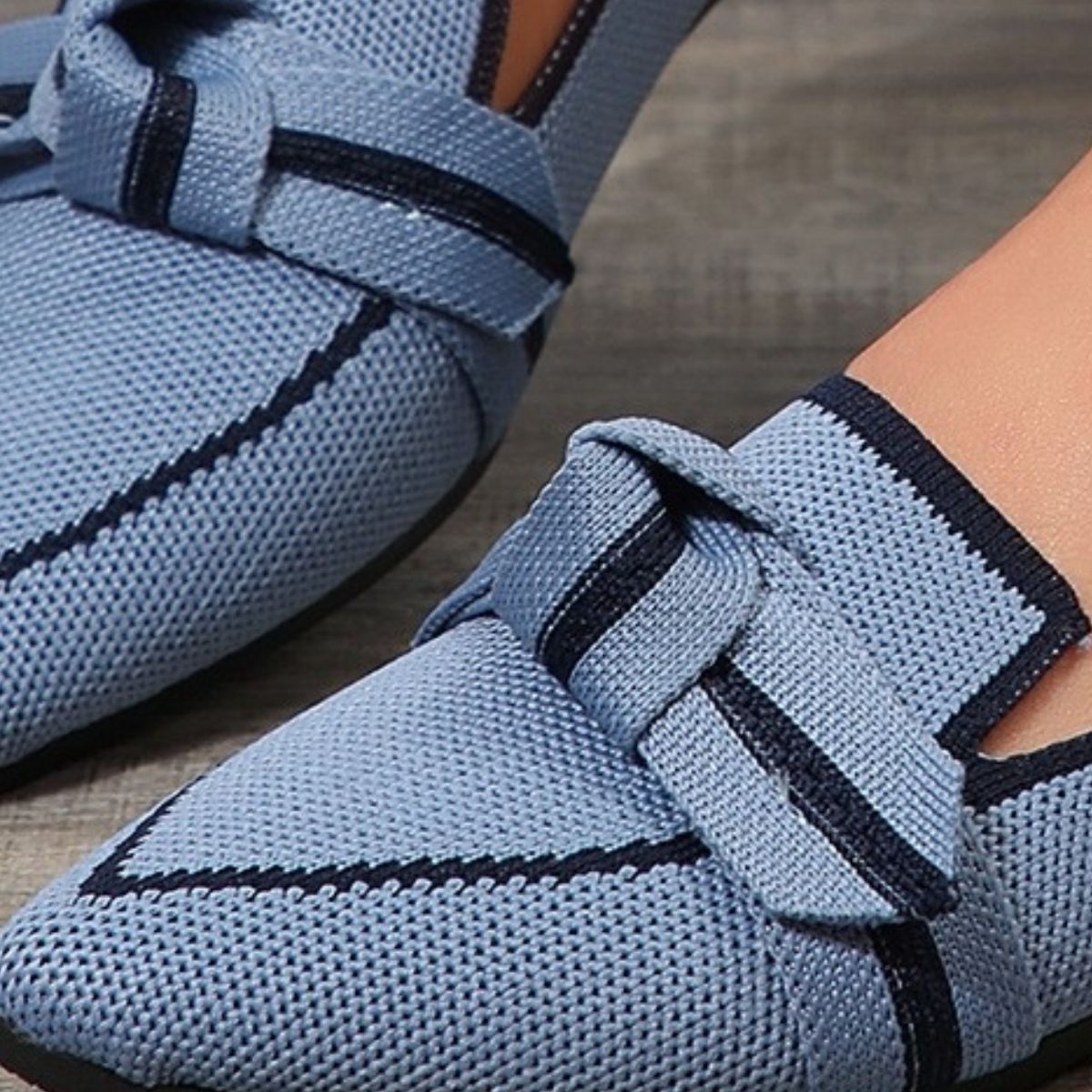 Bow Contrast Trim Point Toe Loafers - Loulou Boutique