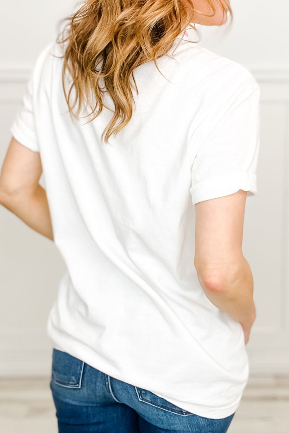 Bow Graphic Round Neck Short Sleeve T - Shirt - Loulou Boutique