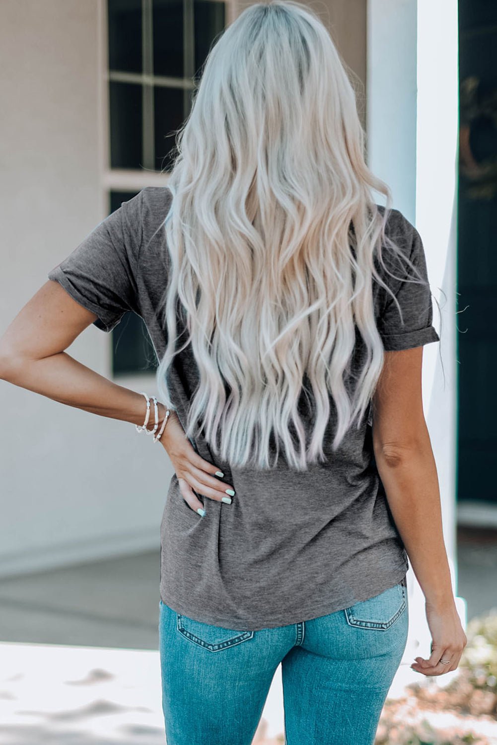 Bow Graphic Round Neck Short Sleeve T-Shirt - Loulou Boutique
