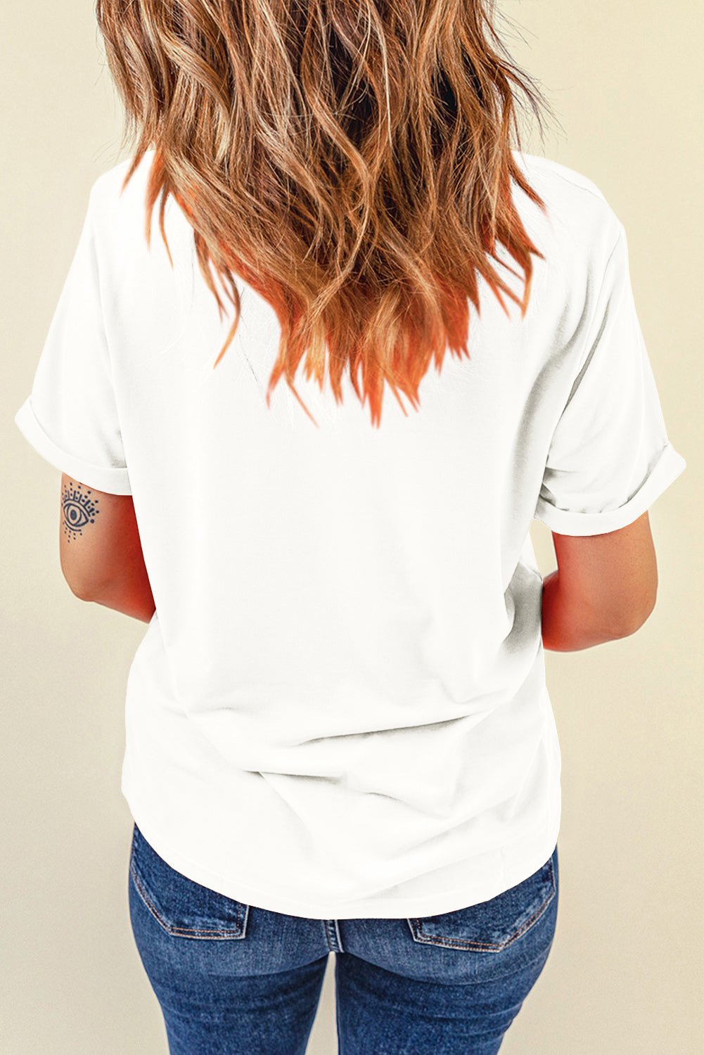 Bow Graphic Round Neck Short Sleeve T-Shirt - Loulou Boutique