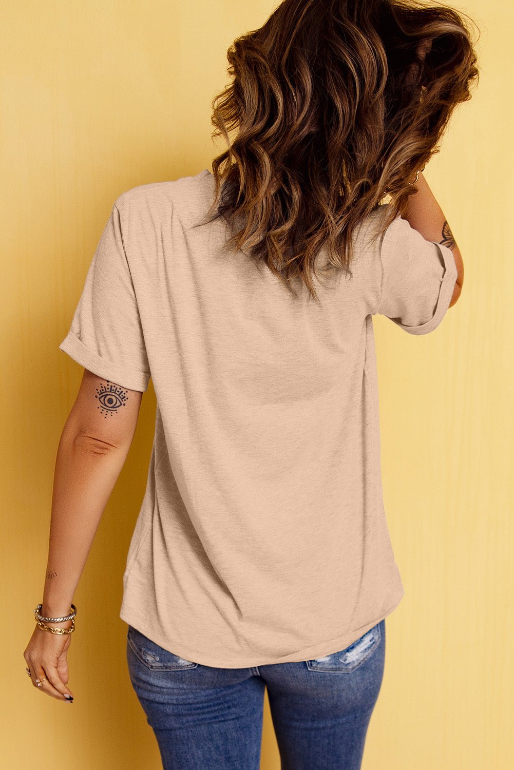 Bow Graphic Round Neck Short Sleeve T-Shirt - Loulou Boutique
