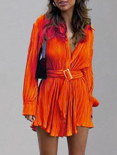 Button Up Dropped Shoulder Shirt Dress - Loulou Boutique