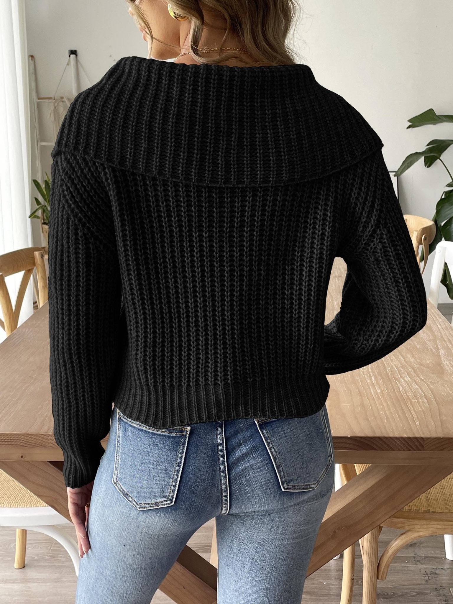 Cable - Knit Long Sleeve Sweater - Loulou Boutique