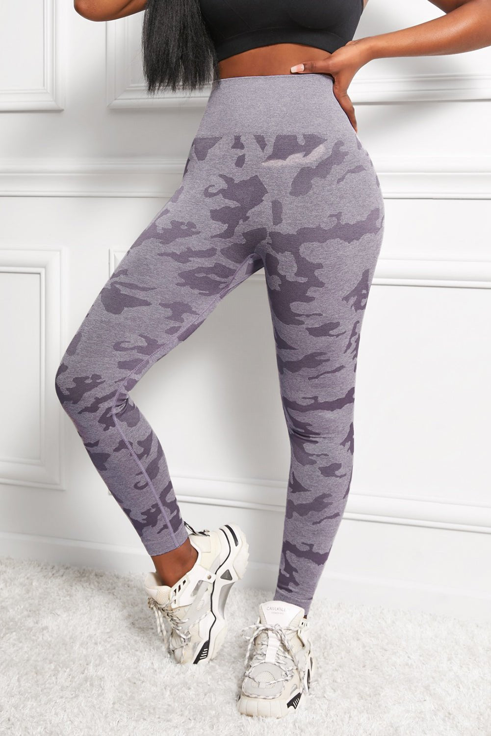 Camo Print Seamless High Waist Yoga Leggings - Loulou Boutique