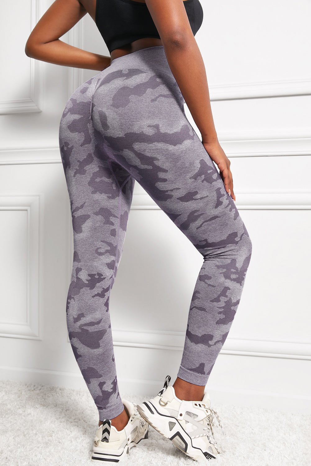 Camo Print Seamless High Waist Yoga Leggings - Loulou Boutique