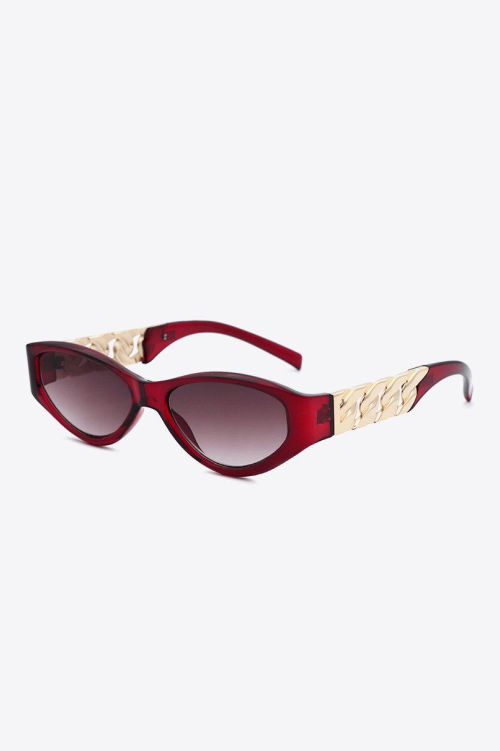 Chain Detail Temple Cat Eye Sunglasses - Loulou Boutique