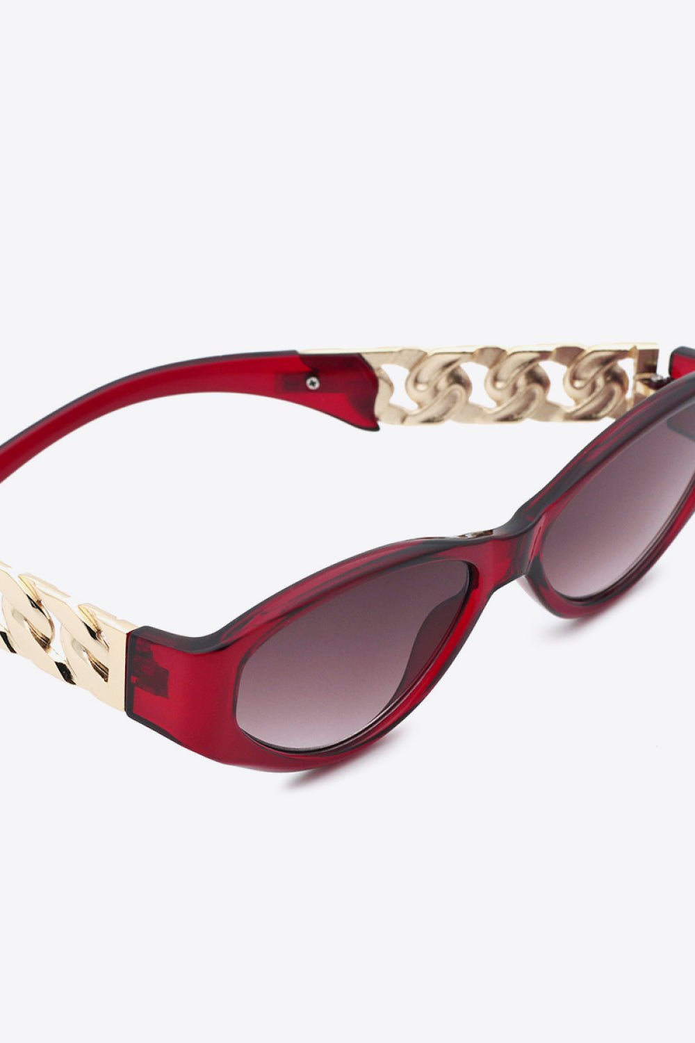 Chain Detail Temple Cat Eye Sunglasses - Loulou Boutique