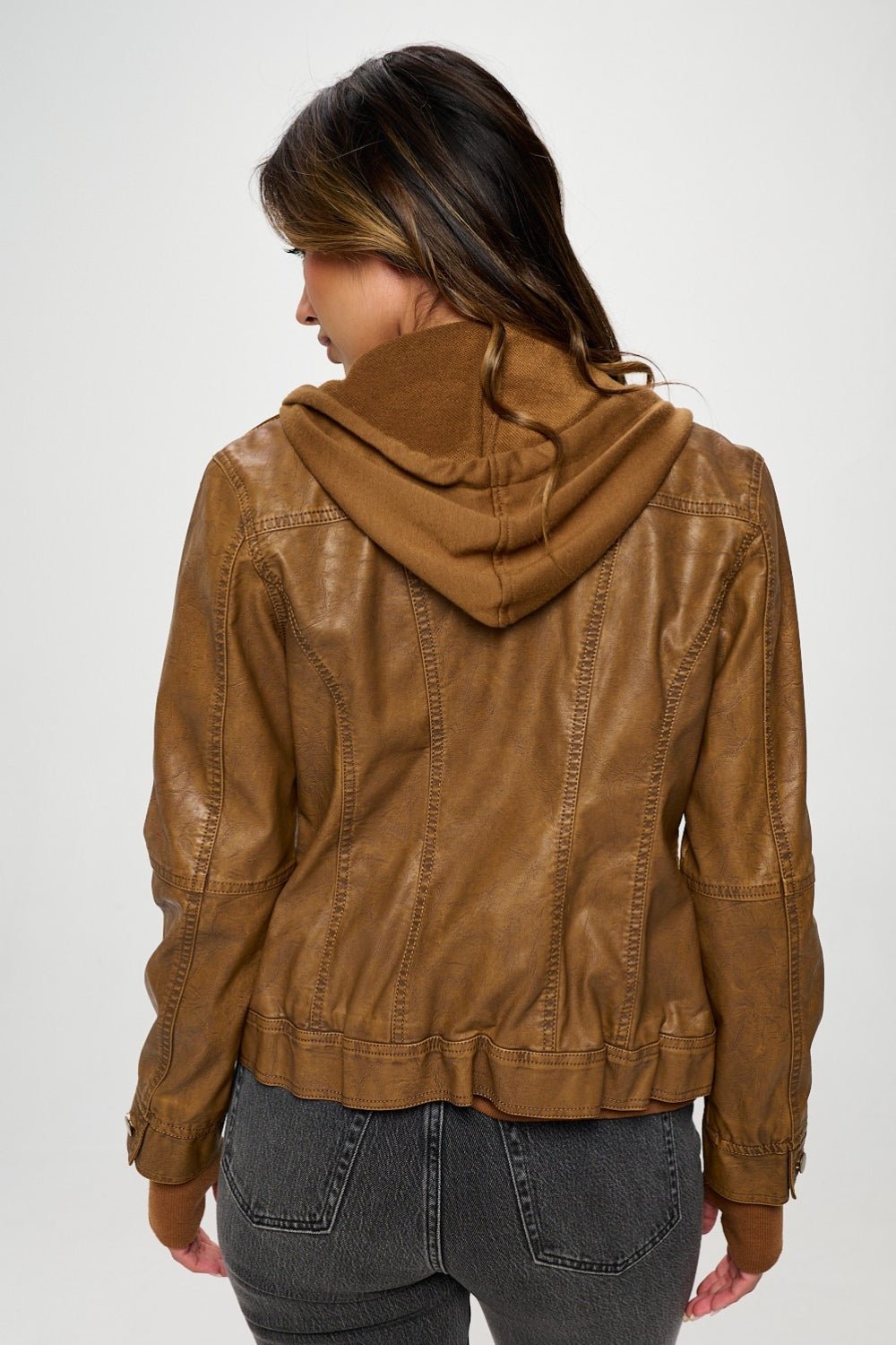 Coalition LA Double Zip Hooded Long Sleeve Jacket - Loulou Boutique