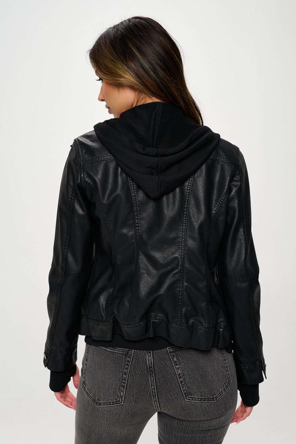 Coalition LA Double Zip Hooded Long Sleeve Jacket - Loulou Boutique