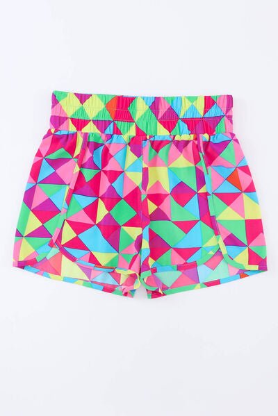 Color Block Elastic Waist Shorts - Loulou Boutique