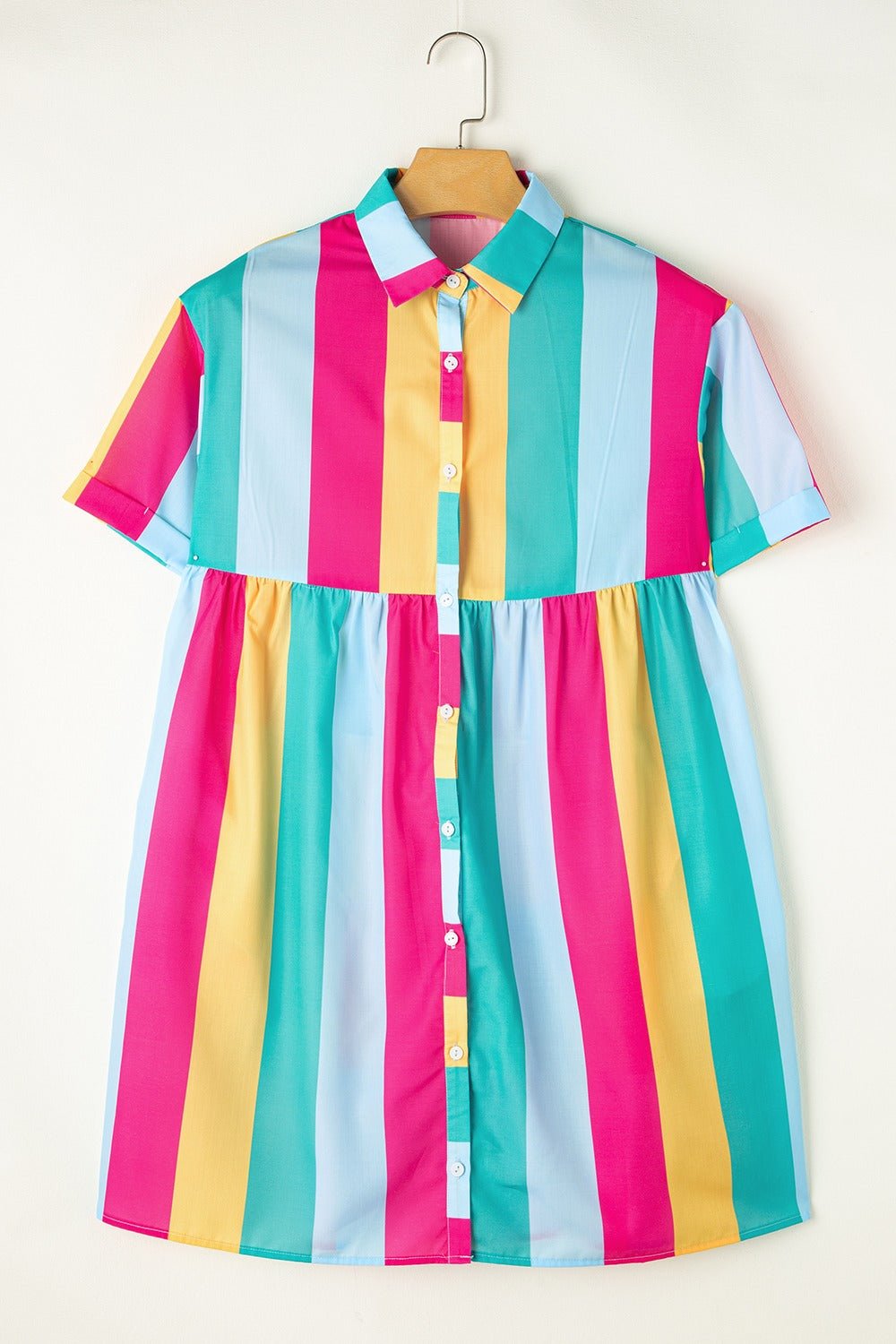 Color Block Half Sleeve Mini Dress - Loulou Boutique