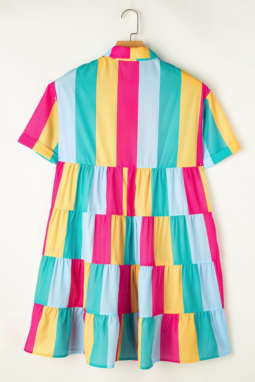 Color Block Half Sleeve Mini Dress - Loulou Boutique