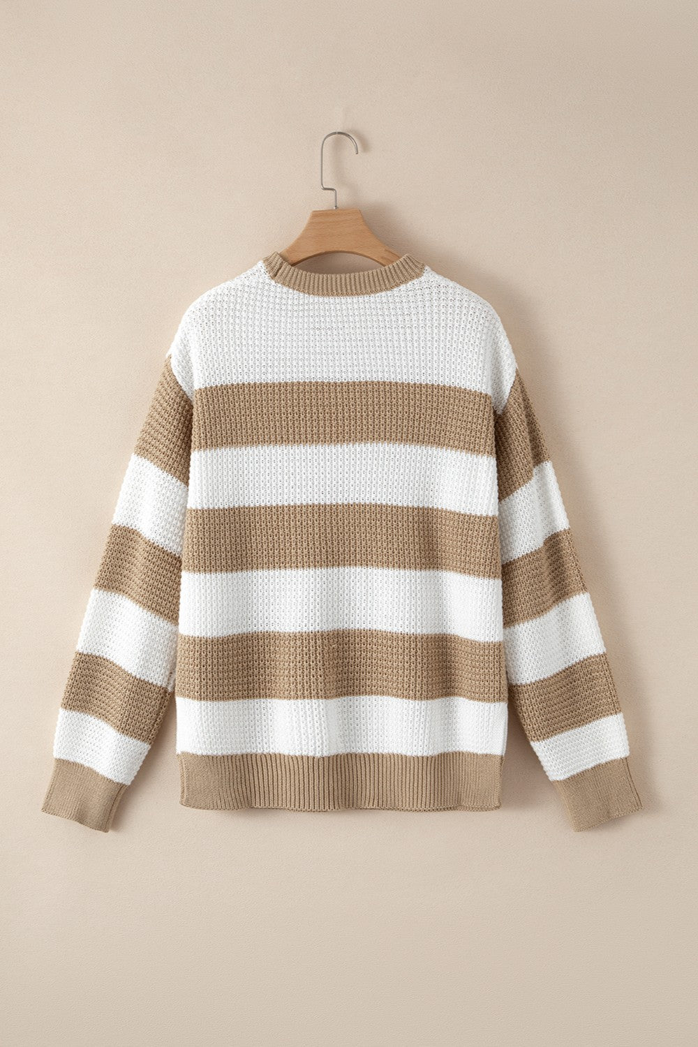 Color Block Round Neck Sweater - Loulou Boutique