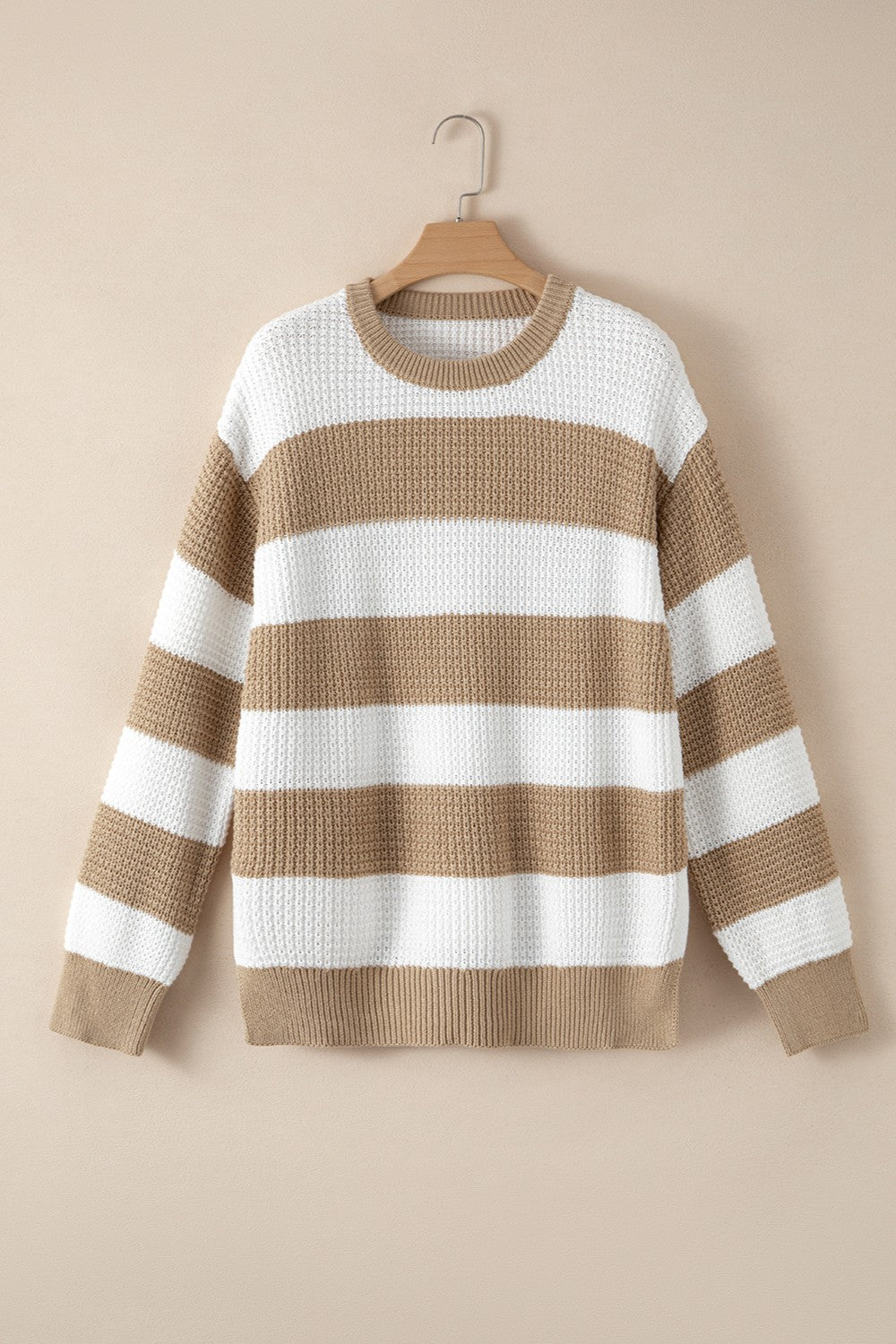 Color Block Round Neck Sweater - Loulou Boutique