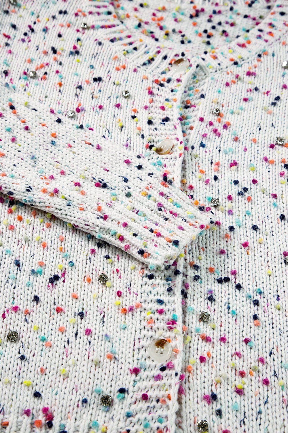 Confetti Button Up Long Sleeve Cardigan - Loulou Boutique