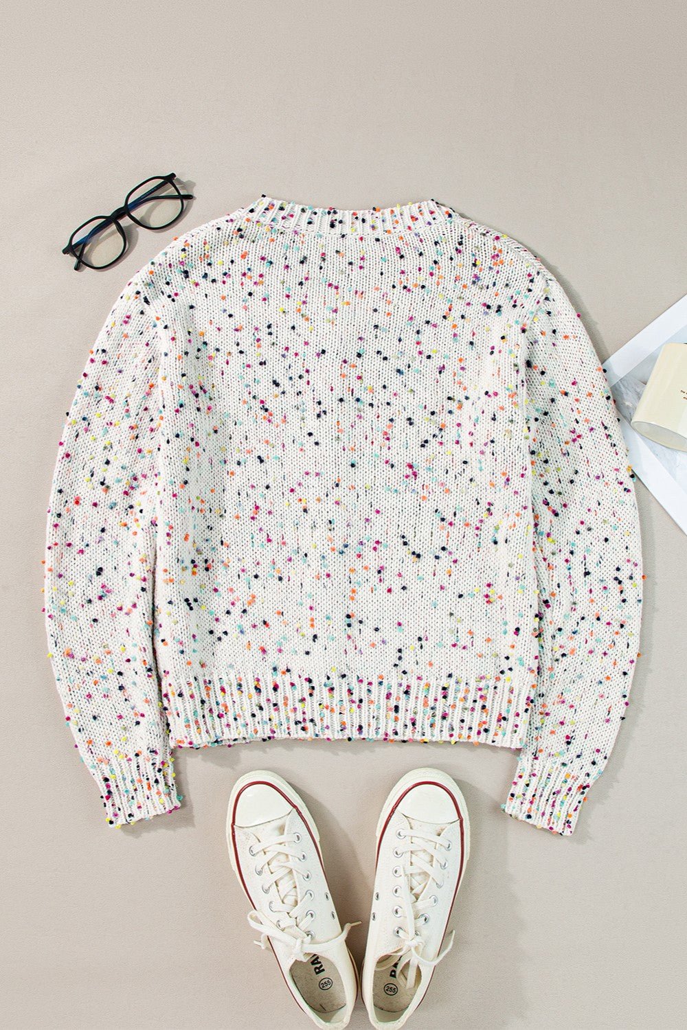 Confetti Button Up Long Sleeve Cardigan - Loulou Boutique