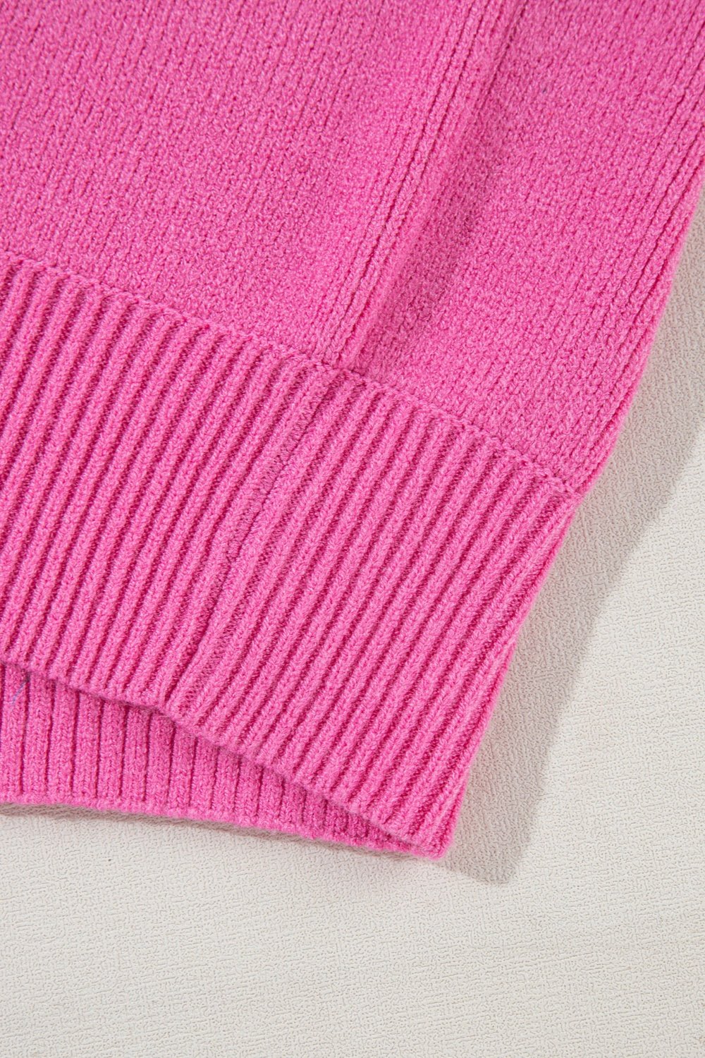 Contrast Half Sleeve Knit Top - Loulou Boutique