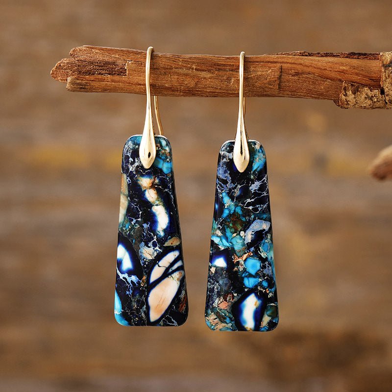 Copper Natural Stone Earrings - Loulou Boutique