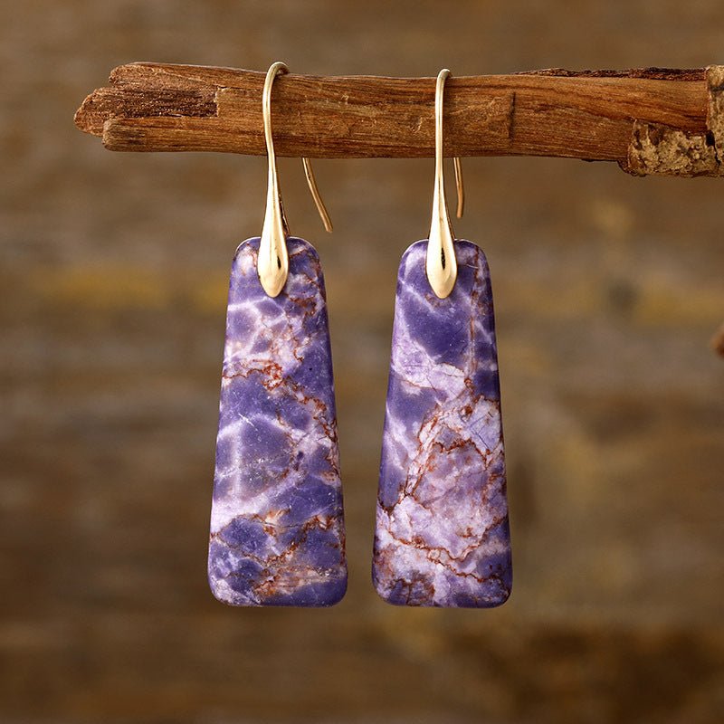 Copper Natural Stone Earrings - Loulou Boutique