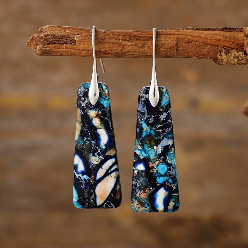 Copper Natural Stone Earrings - Loulou Boutique