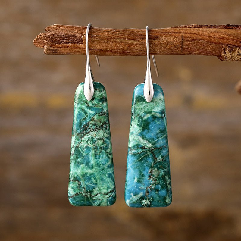 Copper Natural Stone Earrings - Loulou Boutique