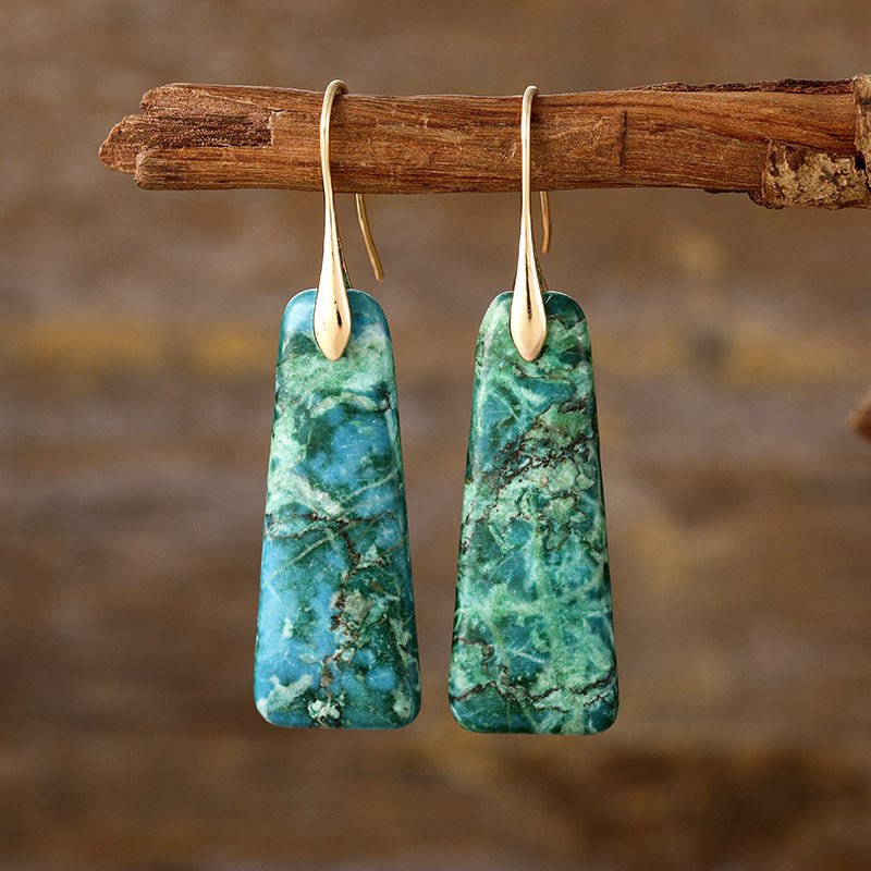 Copper Natural Stone Earrings - Loulou Boutique