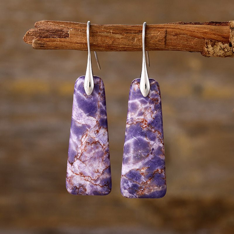 Copper Natural Stone Earrings - Loulou Boutique