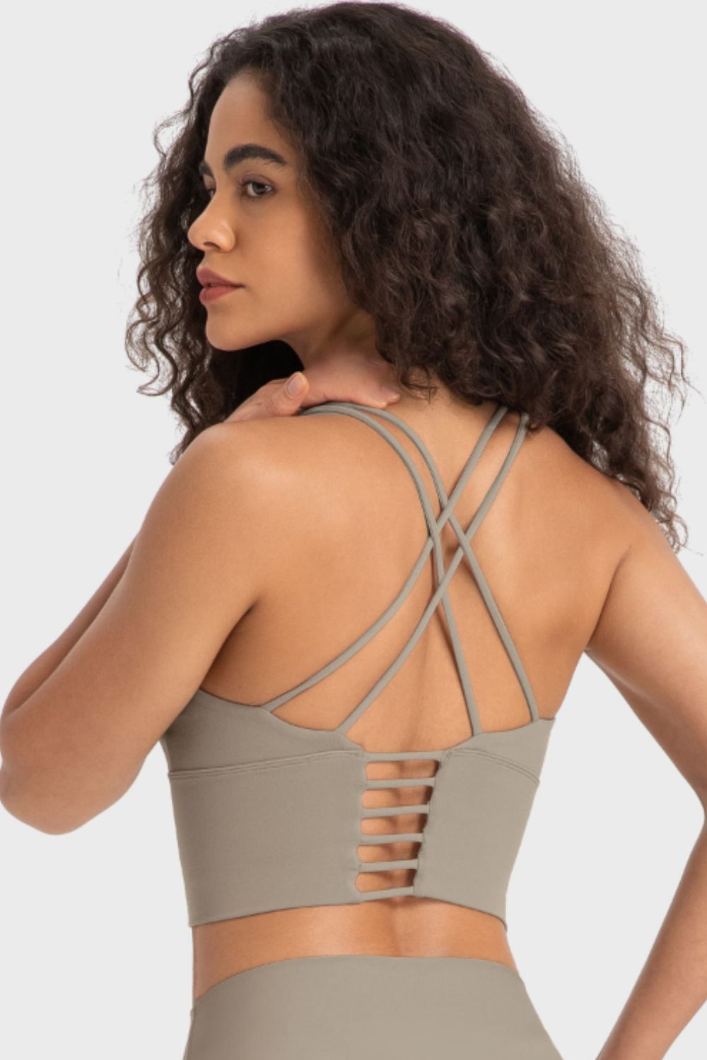 Crisscross Back Ladder Detail Sports Bra - Loulou Boutique