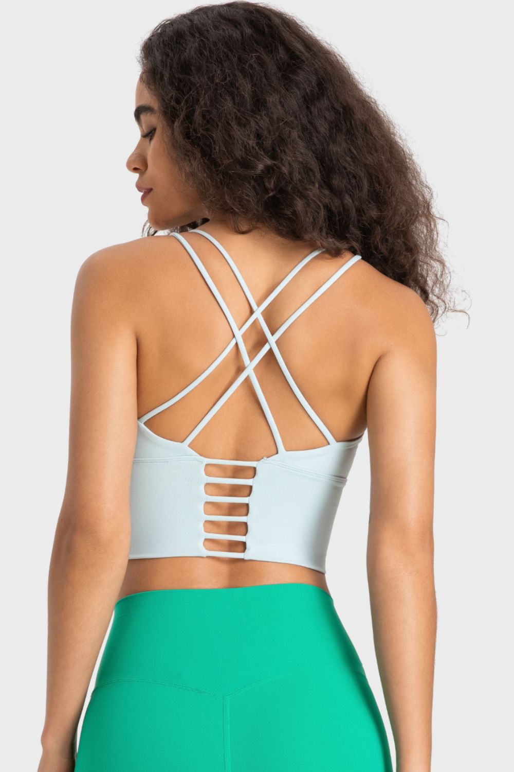 Crisscross Back Ladder Detail Sports Bra - Loulou Boutique