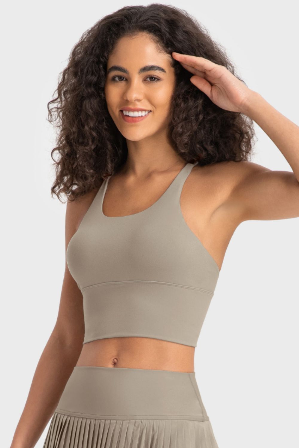 Crisscross Back Ladder Detail Sports Bra - Loulou Boutique