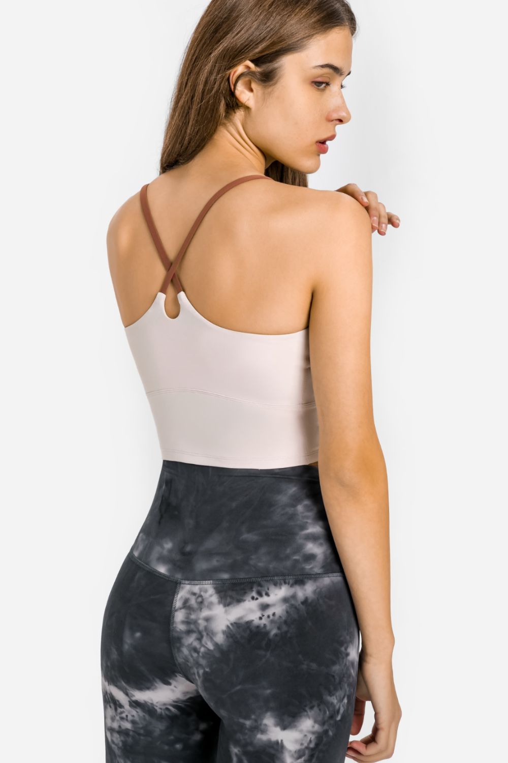 Crisscross Back Scoop Neck Sports Cami - Loulou Boutique
