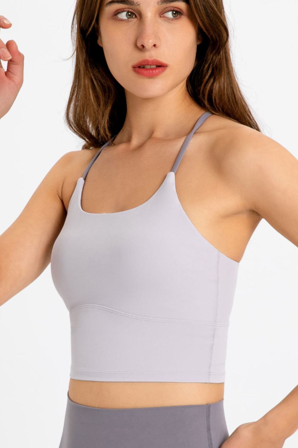 Crisscross Back Scoop Neck Sports Cami - Loulou Boutique