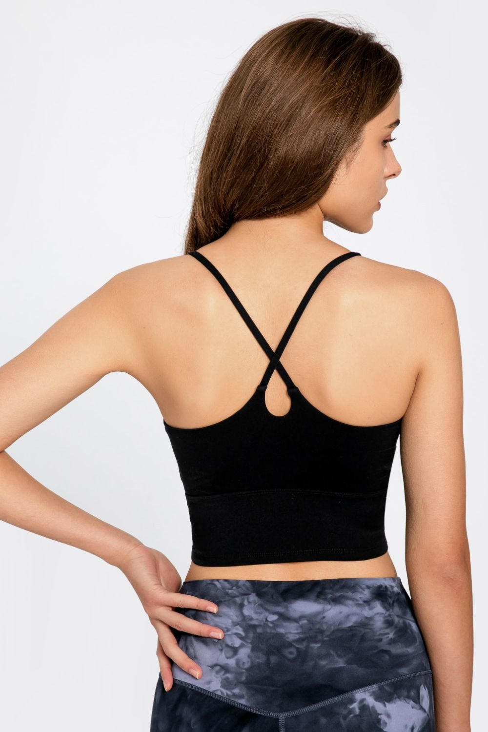 Crisscross Back Scoop Neck Sports Cami - Loulou Boutique
