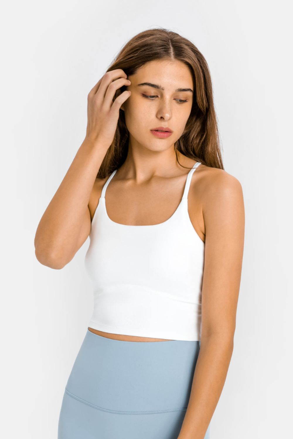 Crisscross Back Scoop Neck Sports Cami - Loulou Boutique