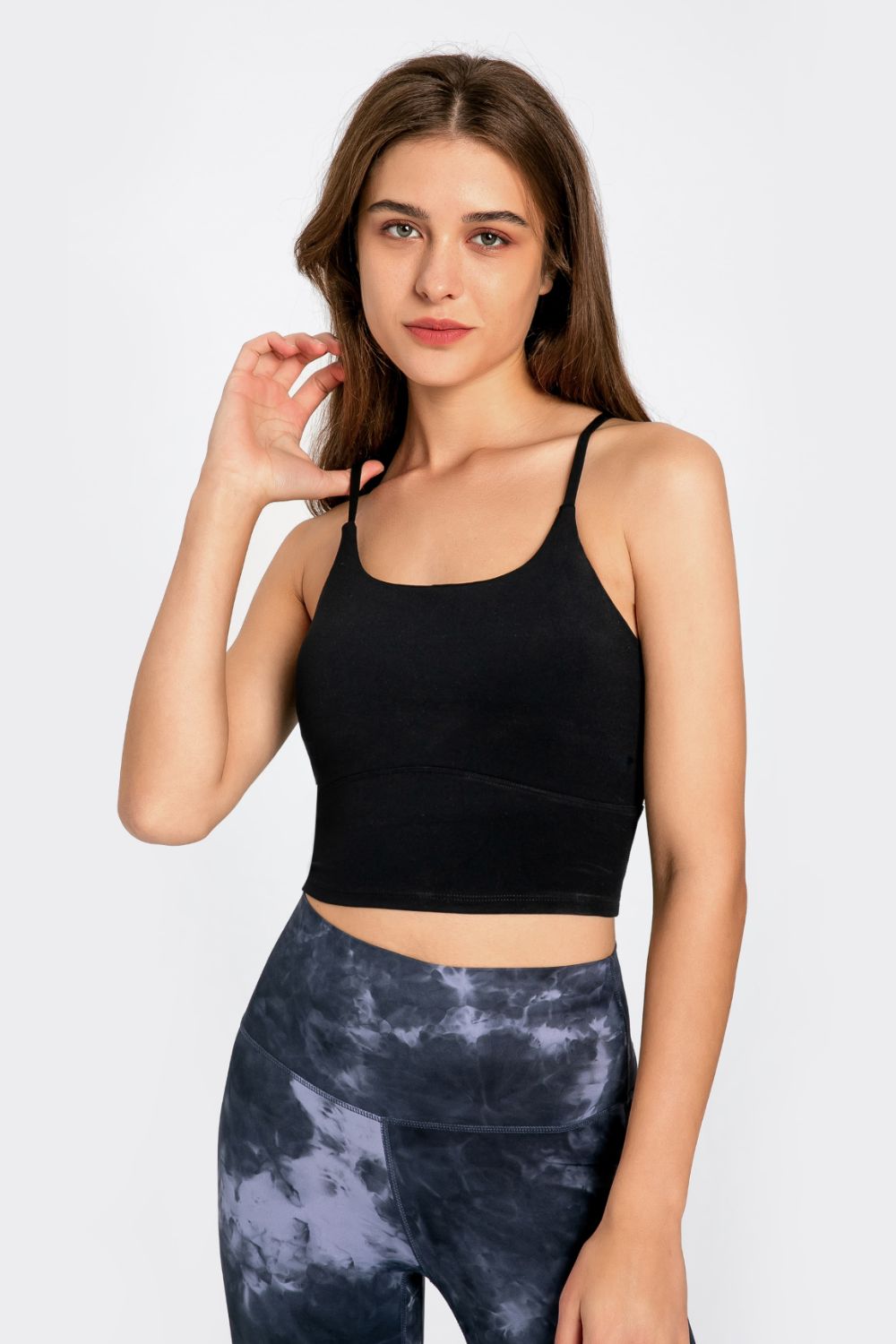 Crisscross Back Scoop Neck Sports Cami - Loulou Boutique