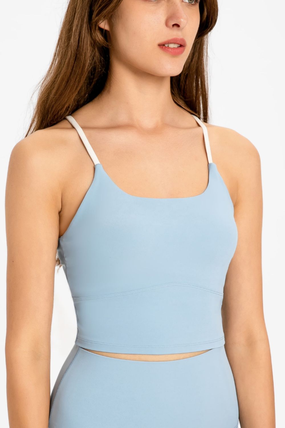 Crisscross Back Scoop Neck Sports Cami - Loulou Boutique