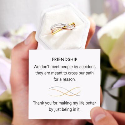 Crisscross Gold - Plated 925 Sterling Silver Ring - Loulou Boutique