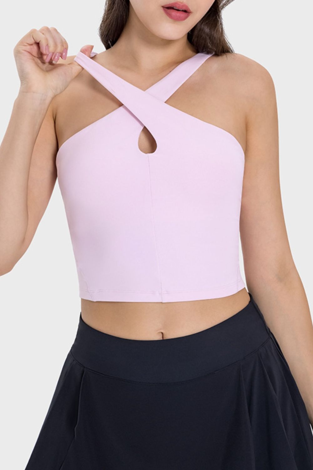 Crisscross Grecian Neck Active Cami - Loulou Boutique