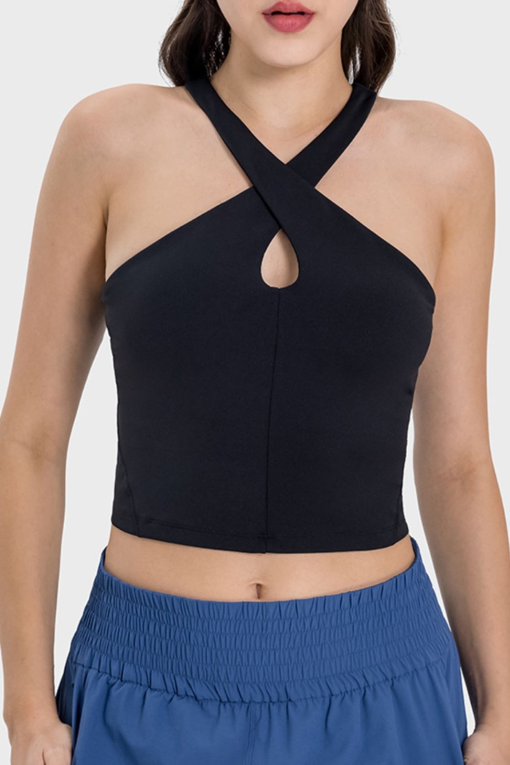 Crisscross Grecian Neck Active Cami - Loulou Boutique