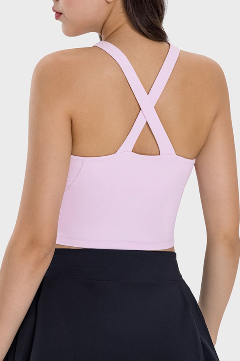 Crisscross Grecian Neck Active Cami - Loulou Boutique