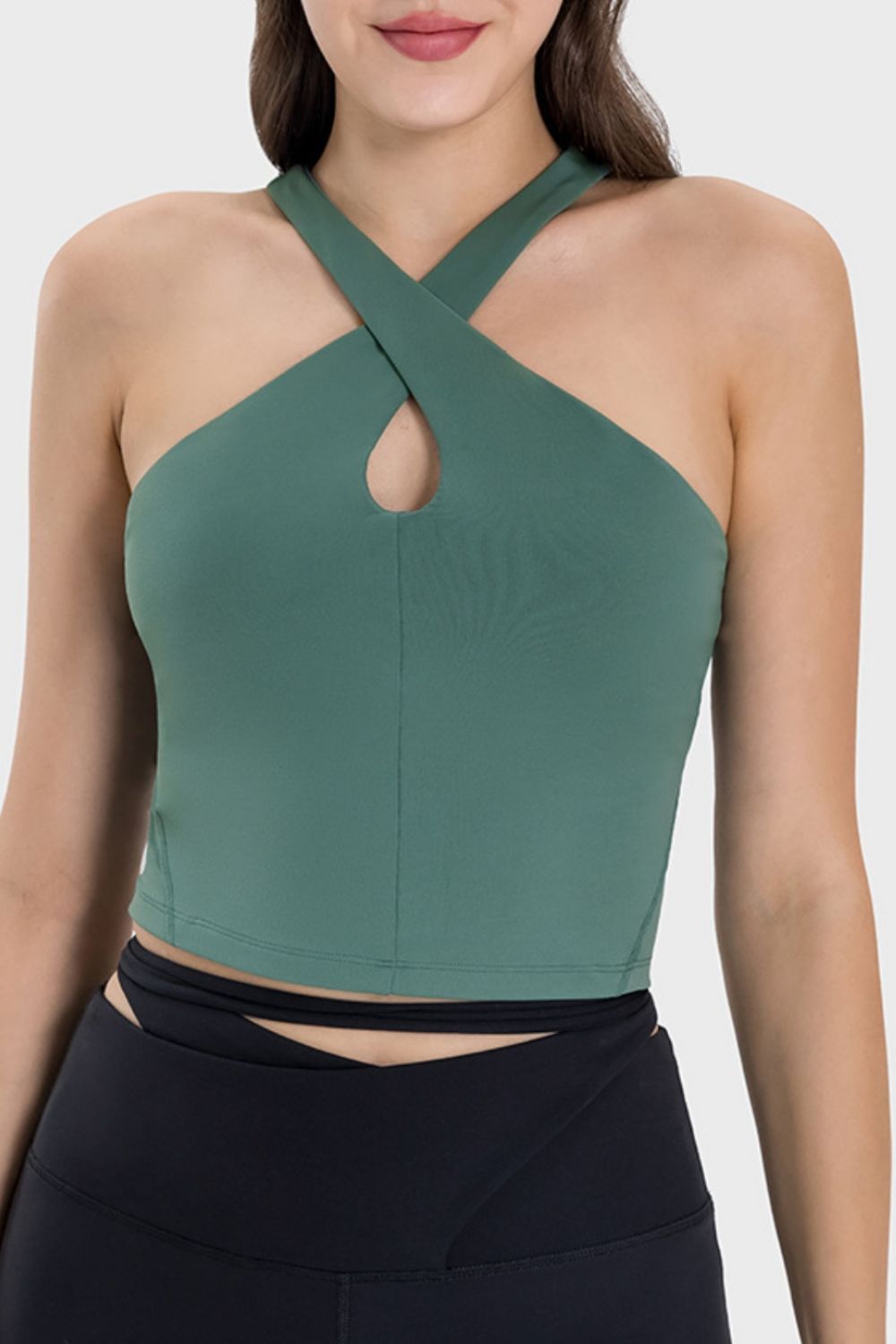 Crisscross Grecian Neck Active Cami - Loulou Boutique