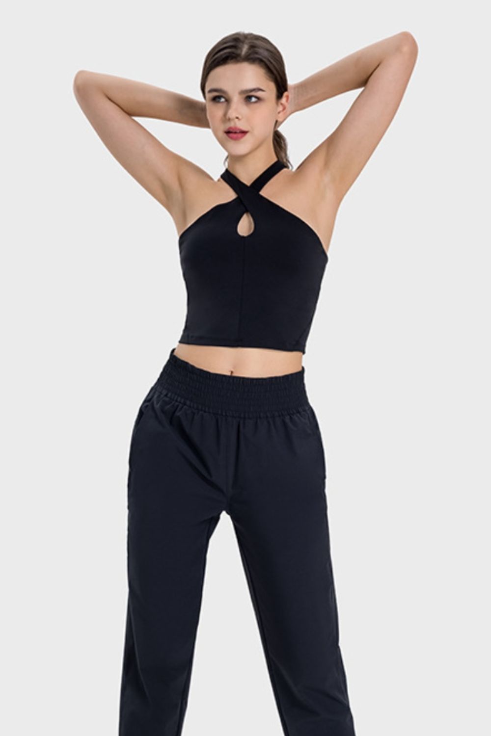 Crisscross Grecian Neck Active Cami - Loulou Boutique