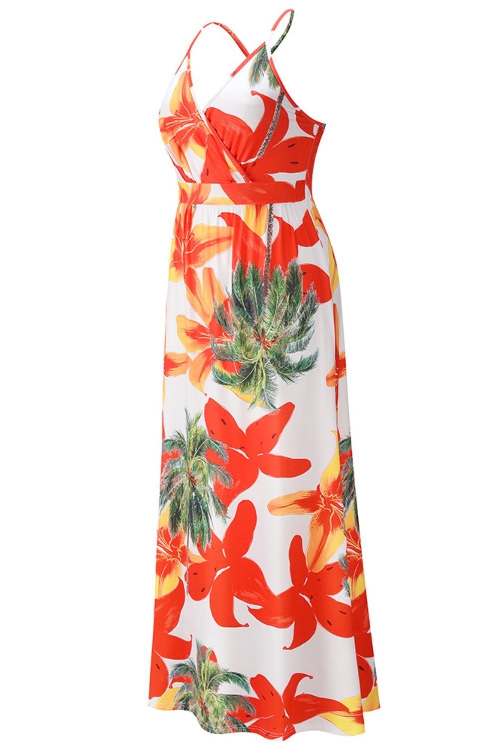 Crisscross Printed Surplice Cami Dress - Loulou Boutique