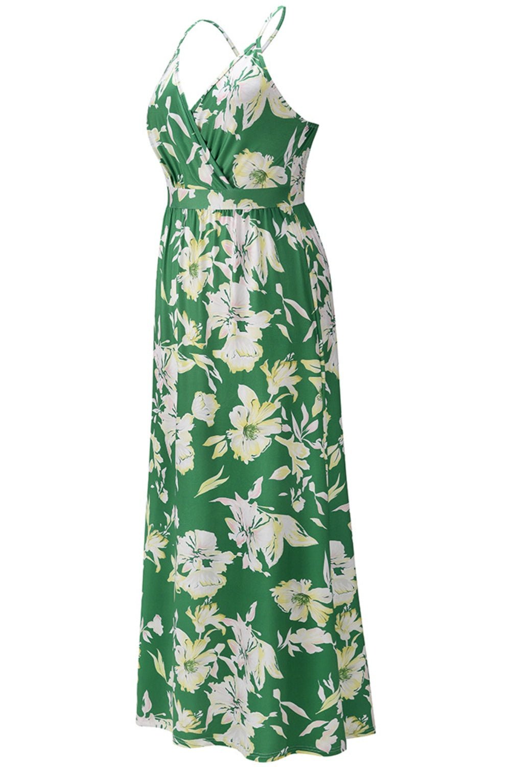 Crisscross Printed Surplice Cami Dress - Loulou Boutique