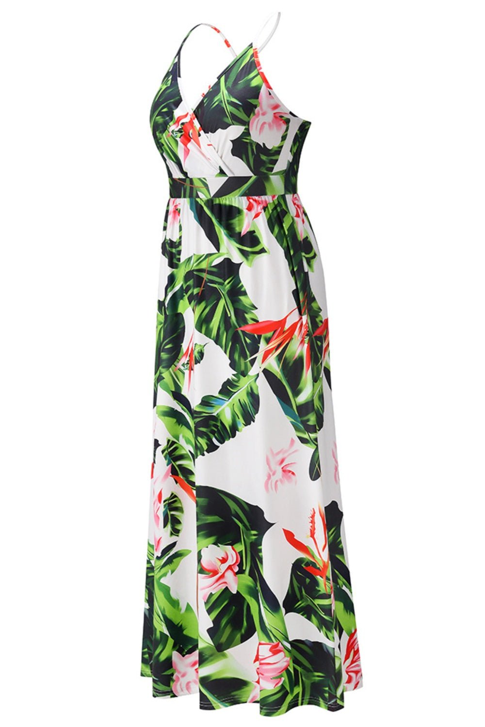 Crisscross Printed Surplice Cami Dress - Loulou Boutique