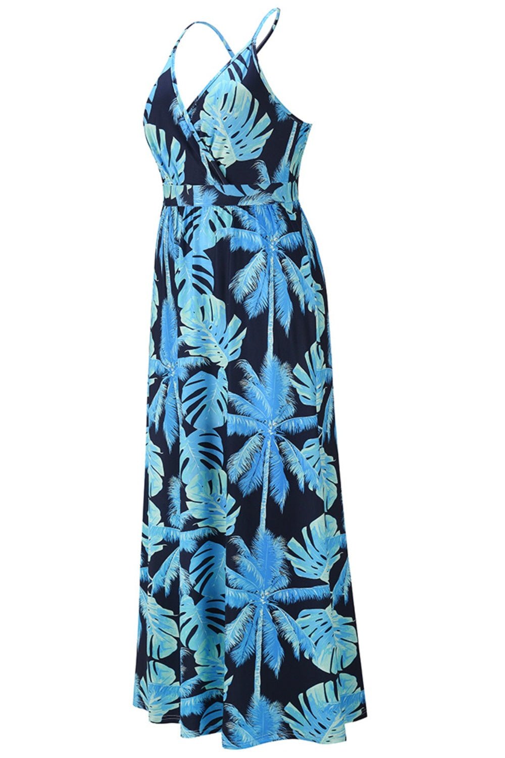 Crisscross Printed Surplice Cami Dress - Loulou Boutique