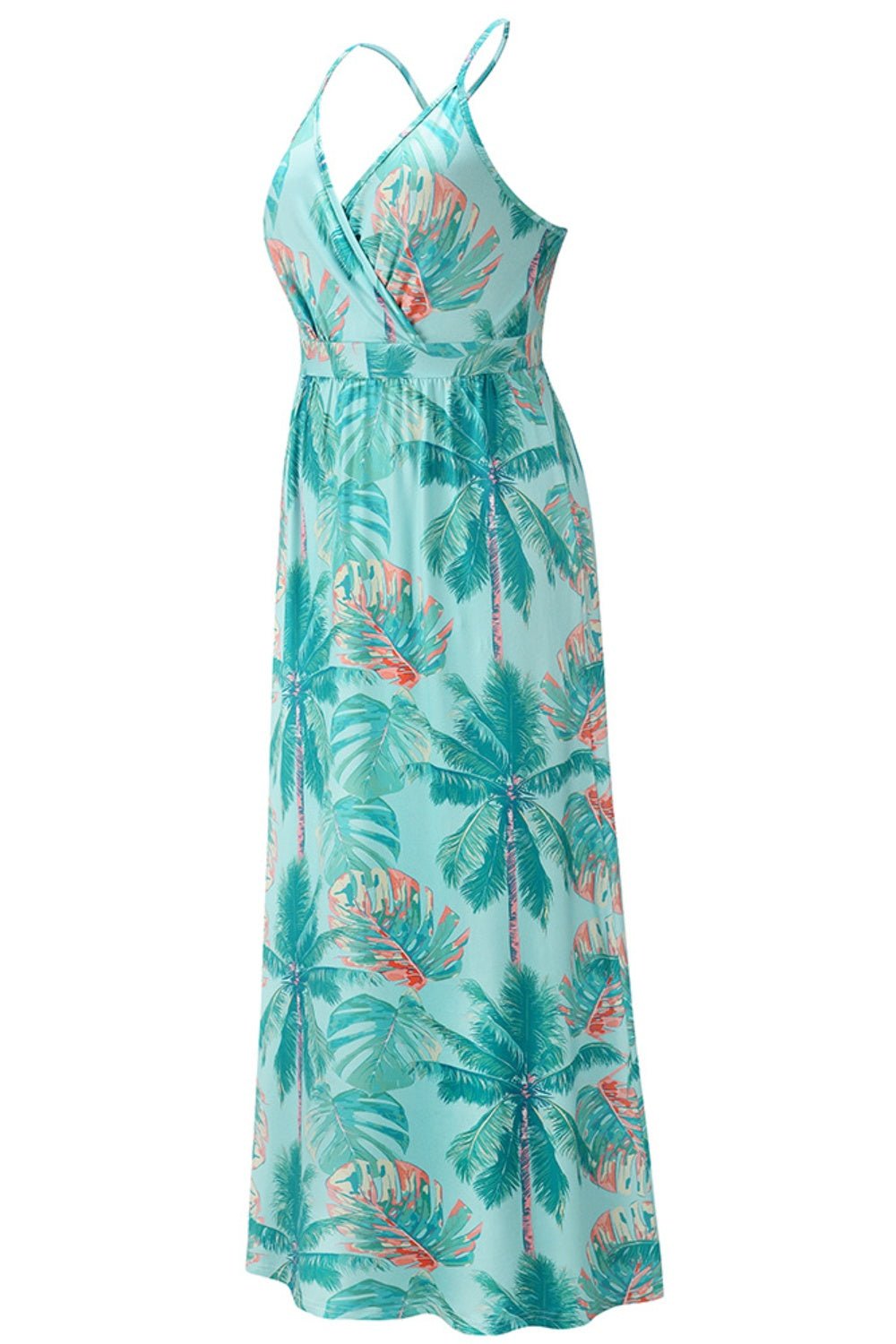 Crisscross Printed Surplice Cami Dress - Loulou Boutique